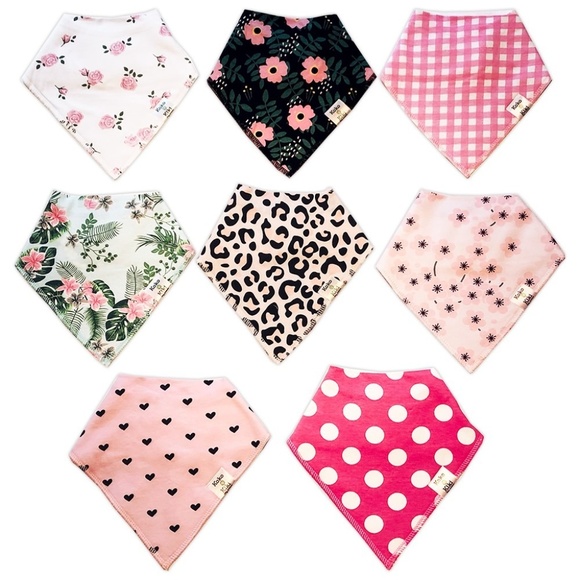 Koko n Kiki Other - 🐣 Koko n Kiki 8-pack Organic Bandana Bib Set 🐣